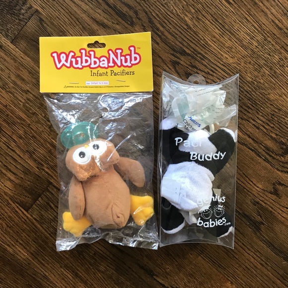 Wubbanub Other - Owl and panda paci buddies